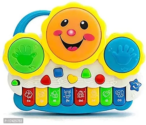 Drum Piano Keyboard Musical Toys With Flashing Lights, Animal Sounds  Songs - Battery Operated Kids Toys-thumb4