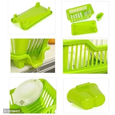 Plastic Large 3 in 1 sink dish Rack Drainer with Tray for Kitchen with dish Rack-thumb4