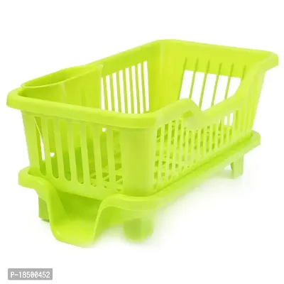 Plastic Large 3 in 1 sink dish Rack Drainer with Tray for Kitchen with dish Rack-thumb3