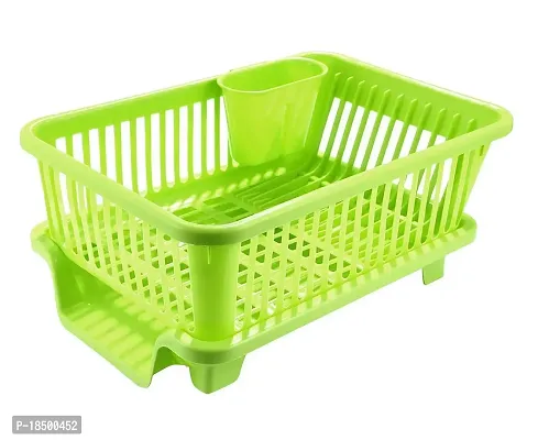 Plastic Large 3 in 1 sink dish Rack Drainer with Tray for Kitchen with dish Rack-thumb2