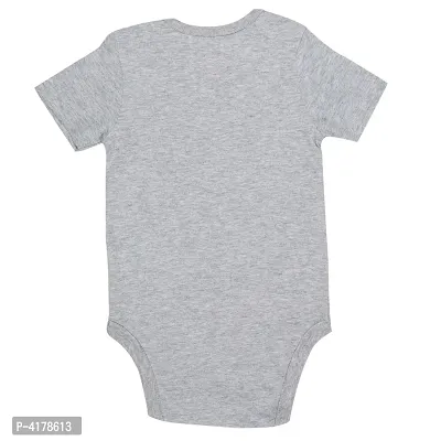 Stylish Cotton Grey Moustache Printed Rompers For Kids-thumb3