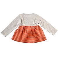 Grey and Red Front Tich Buttoned Frock Cum Top  For Baby Girls-thumb1