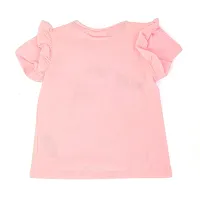 Cotton Printed Pink T-Shirt For Baby Girls-thumb1