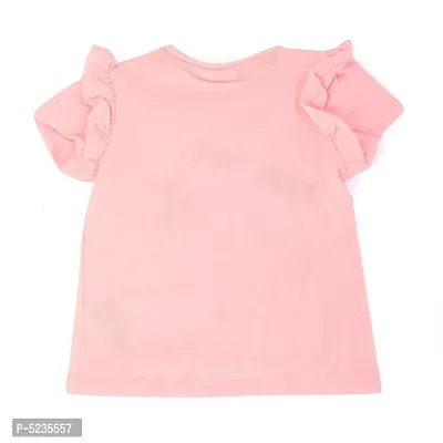 Cotton Printed Pink T-Shirt For Baby Girls-thumb2