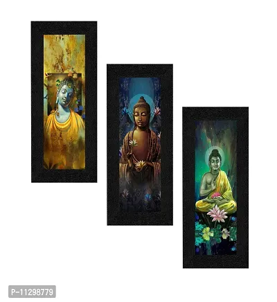 SAF Set of 3 Buddha Digital Reprint 17 inch x 24 inch Painting (SALP02) SAFLP02-thumb0