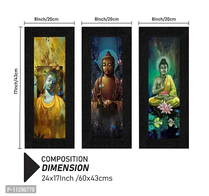 SAF Set of 3 Buddha Digital Reprint 17 inch x 24 inch Painting (SALP02) SAFLP02-thumb3