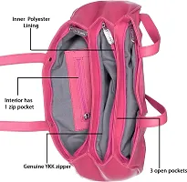 Stylish Pink Synthetic  Handbags For Women-thumb3