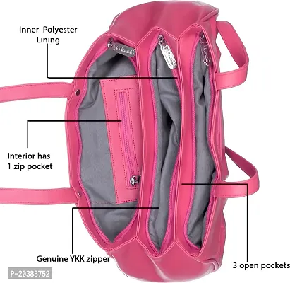 Stylish Pink Synthetic  Handbags For Women-thumb4