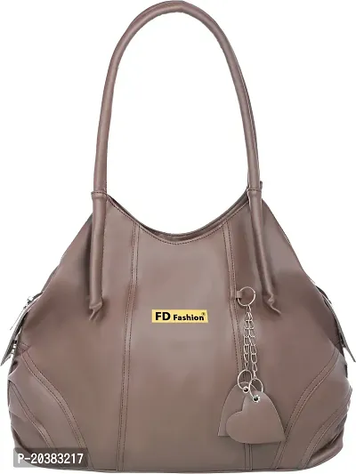 Stylish Brown Synthetic  Handbags For Women-thumb0