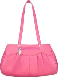 Stylish Pink Synthetic  Handbags For Women-thumb1