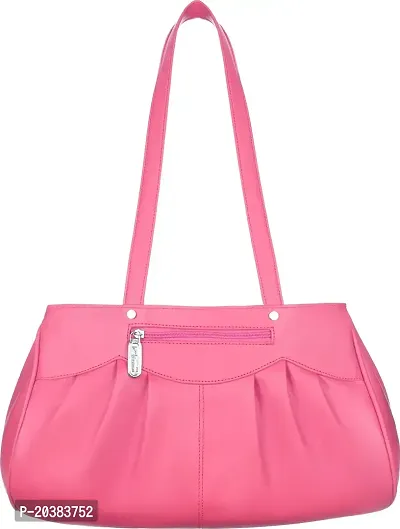 Stylish Pink Synthetic  Handbags For Women-thumb2