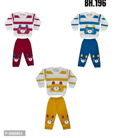 Classy Cotton Printed Baba Suit For Kids Pack of 3-thumb0