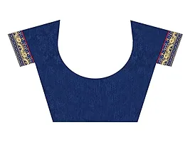 FASHIONLUST Women's Vichitra Silk EMBROIDERED WORK  STONE WORK with SATIN BANGLORI blouse BLUE-thumb4