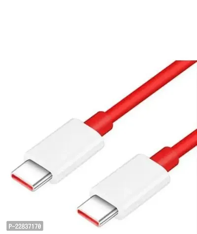 Red color Type c to Type c charging cable-thumb0