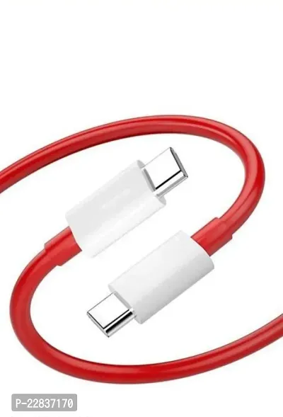 Red color Type c to Type c charging cable-thumb3