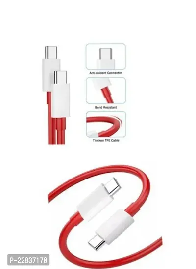 Red color Type c to Type c charging cable-thumb4
