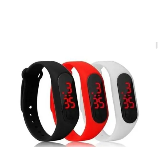 Unisex kids led watch combo