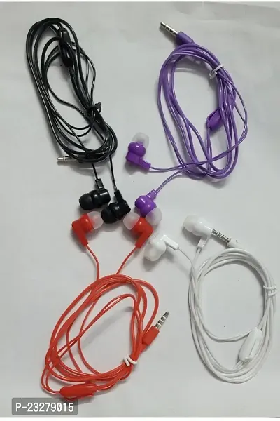 Multicolor combo pack lead earphones 4 pics in one pack