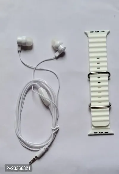 Classy Solid Wrist Band for Smart Watch with Earphone