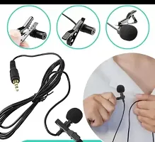 Skgm Gentle E Kart reg; Collar Mic 3 Ring Lavalier Microphone 3.5mm Lapel Mike Condenser with Carry Case for Clear Voice Recording YouTube Vlogging Singing Teaching Mobile Video Recording (1.5 m -Black)-thumb2