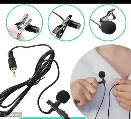 Skgm Gentle E Kart reg; Collar Mic 3 Ring Lavalier Microphone 3.5mm Lapel Mike Condenser with Carry Case for Clear Voice Recording YouTube Vlogging Singing Teaching Mobile Video Recording (1.5 m -Black)-thumb3
