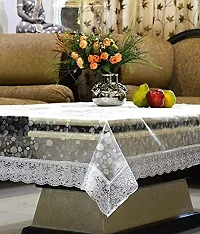 Handloom Best Rectangular Thick 4 to 6 Seater Waterproof 3D Dining Table Cover, Size-40x60 With Silver Border 6-thumb2