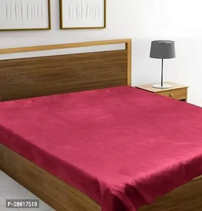 Handloom Best Collections PVC Plastic Waterproof Double Bedsheet (Maroon, 6.5 ft x 6 ft Or 72 Inch x 80 Inch)-thumb0