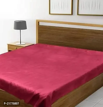 Handloom Best Collections PVC Plastic Waterproof Double Bedsheet (6.5 ft x 6 ft Or 72 Inch x 78 Inch) Maroon