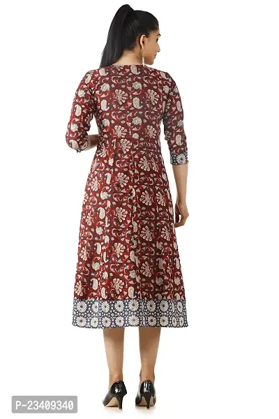 Cotton Feb Gallery Cotton Floral Printed Anarkali Flared Kurti for Women-thumb2