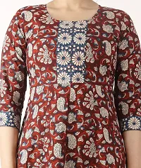 Cotton Feb Gallery Cotton Floral Printed Anarkali Flared Kurti for Women-thumb4