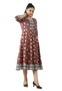 Cotton Feb Gallery Cotton Floral Printed Anarkali Flared Kurti for Women-thumb3