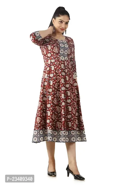 Cotton Feb Gallery Cotton Floral Printed Anarkali Flared Kurti for Women-thumb4