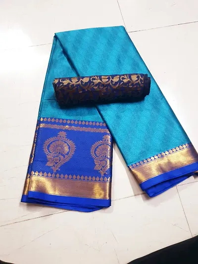 Classic Silk Saree with Blouse piece For Women