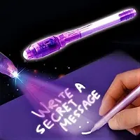 Kids Secret Message Pen Invisible Colorless Ink or Spy Magic Pen / Cheating Pen  with Uv Light For Kids and Adults Hidden Information | Written Fun Activities | Best Gift Item (Multicolor) (Set Of 5)-thumb3