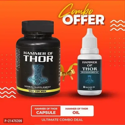 Best Quality Capsule Original HAMER OF THOR 60 CAPSULES AND HAMER OF THOR OIL 15 ML