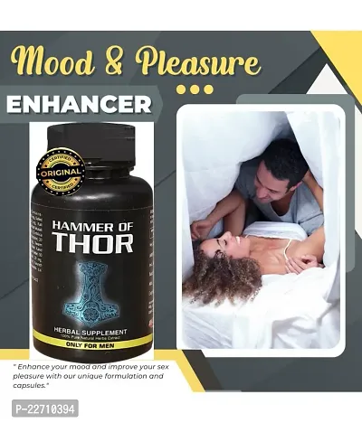 Hamer  of thor Premium Shilajit/Shilajeet Capsule for Stamina, Strength, Energy Booster, Sex Power Capsule, Sexual Health  Immunity, Vigor  Vitality For Men  60 Capsules