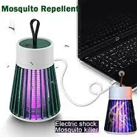 Bug Zapper Rechargeable Mosquito and Fly Killer Indoor Light with Hanging Loop Electric Killing Lamp Portable USB LED Trap for Home Bedroom Outdoor Camping Gray-thumb3