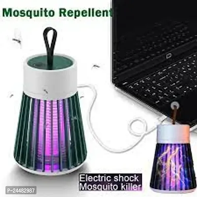 Bug Zapper Rechargeable Mosquito and Fly Killer Indoor Light with Hanging Loop Electric Killing Lamp Portable USB LED Trap for Home Bedroom Outdoor Camping Gray-thumb4