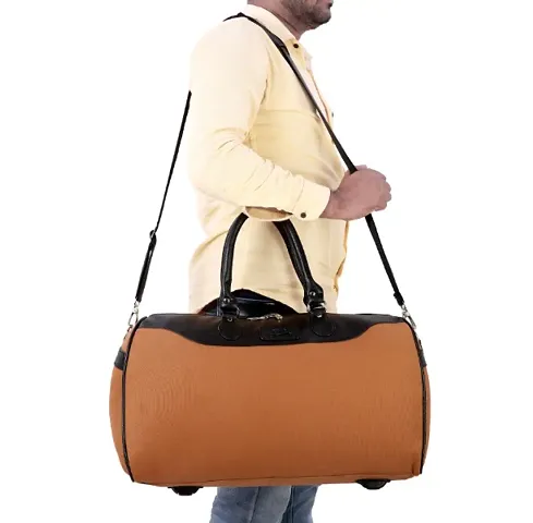 Stylish PU Leather Gym Duffle Bags For Men