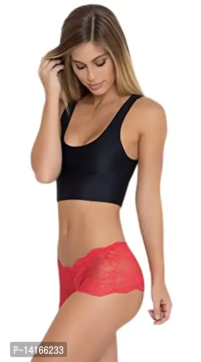 DRESS SEXY Free Size Black Boxer Panty (Plus Size L, XL, XLL, Red)