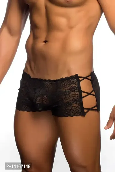 DRESS SEXY Free Size Black Boxer Mens Lingerie-thumb0