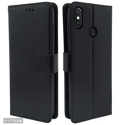 Blackpool Xiaomi Redmi Note 5 Pro Flip Cover Magnetic Leather Wallet Case Shockproof TPU for Xiaomi Redmi Note 5 Pro Black-thumb0