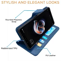 Blackpool Xiaomi Redmi Note 5 Pro Flip Cover Magnetic Leather Wallet Case Shockproof TPU for Xiaomi Redmi Note 5 Pro (Blue)-thumb2