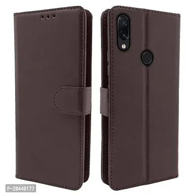 Blackpool Mi Redmi Note 7 Pro/Note 7 / Note 7s Flip Case | Vintage Leather Finish | Inside TPU | Wallet Stand | Magnetic Closing | Flip Cover for Mi Redmi Note 7 Pro/Note 7 / Note 7s (Coffee)