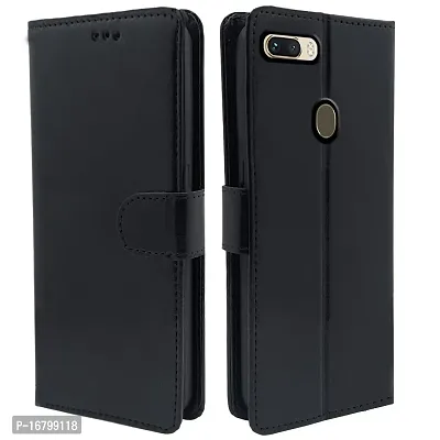 Balkans Flip Cover for Oppo F9 / F9 Pro / A5 / A5s /A7 / A11k /A12/ Realme 2 / 2 Pro / Realme U1 Flip Cover Magnetic Leather Wallet Case Shockproof TPU for Oppo F9 / F9 Pro / A5 / A5s /A7 / A11k /A12/ Realme 2 / 2 Pro / Realme U1 (Black)-thumb0