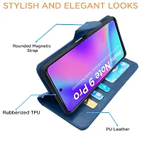 Blackpool Redmi Note 9 Pro / Redmi Note 9 Pro Max / Poco M2 Pro/Redmi Note 10 Lite Flip Cover Leather Finish | Inside TPU with Card Pockets | Wallet Stand | Complete Protection Flip Case (Blue)-thumb3