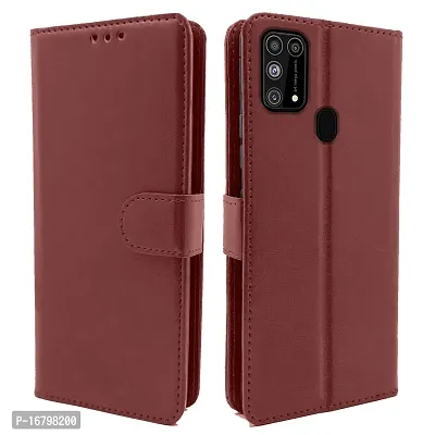 Blackpool Flip Cover for Samsung Galaxy M31 / F41 / M31 Prime PU Leather Wallet Flip Case for Samsung Galaxy M31 / F41 / M31 Prime (Brown)