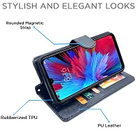 Blackpool Mi Redmi Note 7 Pro/Note 7 / Note 7s Flip Case | Vintage Leather Finish | Inside TPU | Wallet Stand | Magnetic Closing | Flip Cover for Mi Redmi Note 7 Pro/Note 7 / Note 7s (Black)-thumb2