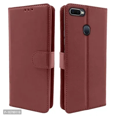 Balkans Flip Cover for Oppo F9 / F9 Pro / A5 / A5s /A7 / A11k /A12/ Realme 2 / 2 Pro / Realme U1 Flip Cover Magnetic Leather Wallet Case Shockproof TPU for Oppo F9 / F9 Pro / A5 / A5s /A7 / A11k /A12/ Realme 2 / 2 Pro / Realme U1 (Brown)-thumb0