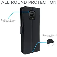 Blackpool Redmi Note 9 Pro / Redmi Note 9 Pro Max / Poco M2 Pro/Redmi Note 10 Lite Flip Cover Leather Finish | Inside TPU with Card Pockets | Wallet Stand | Complete Protection Flip Case (Black)-thumb1